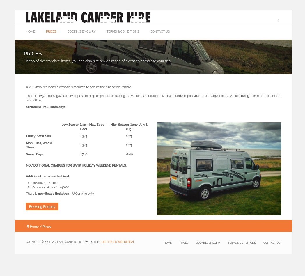 Lakeland Camper Van Hire