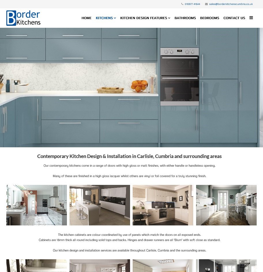 Web Design for Border Kitchens in Brampton