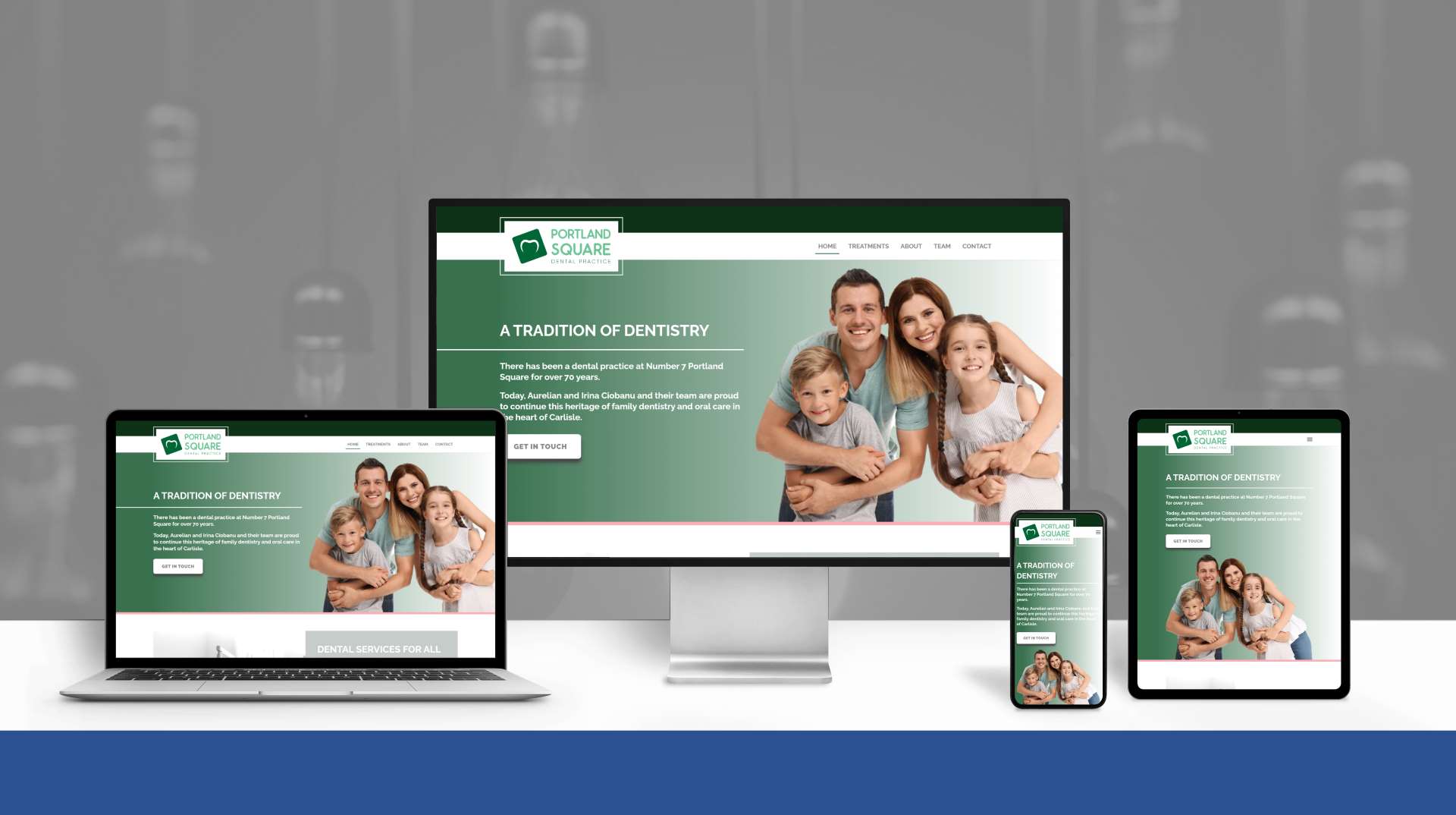 Bespoke dental practice website design in the UK