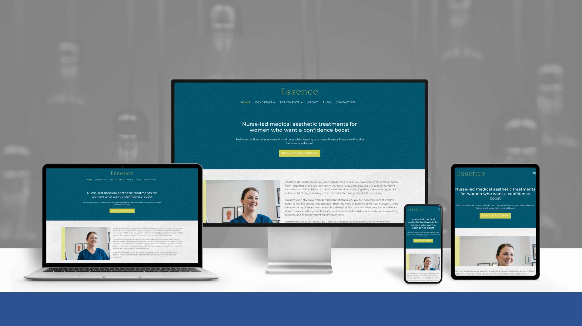 Bespoke aesthetic clinic website design in the UK