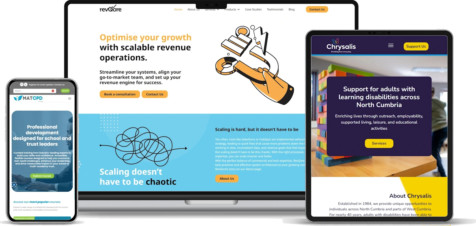 Web Design Carlisle - Examples of our work at Light Bulb Web Design Ltd