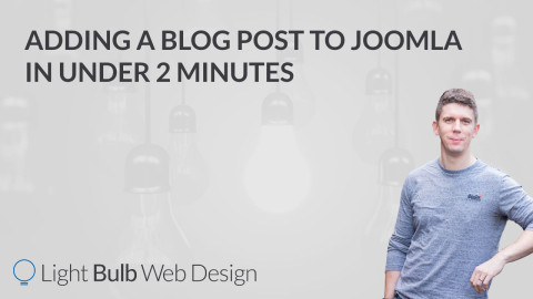 Adding a blog to Joomla in under 2 minutes